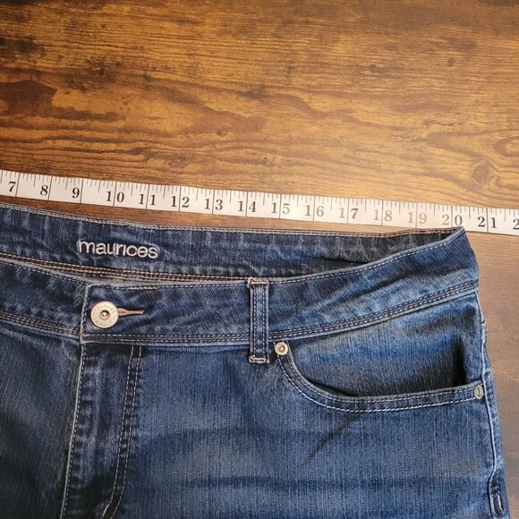 Maurices Jeans 22 S Relaxed Straight High Rise Medium Light Wash Stretch - Picture 5 of 10